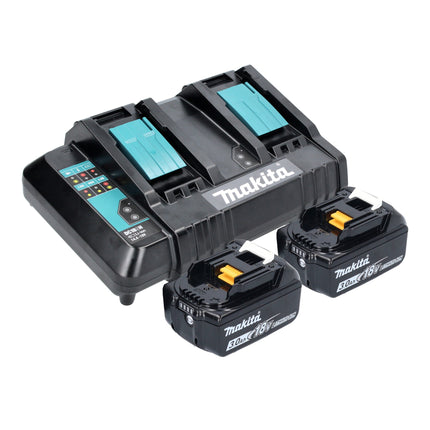 Cortacésped a batería Makita DLM 538 CF2 36 V (2x 18 V) 530 mm + 2x batería 3,0 Ah + cargador