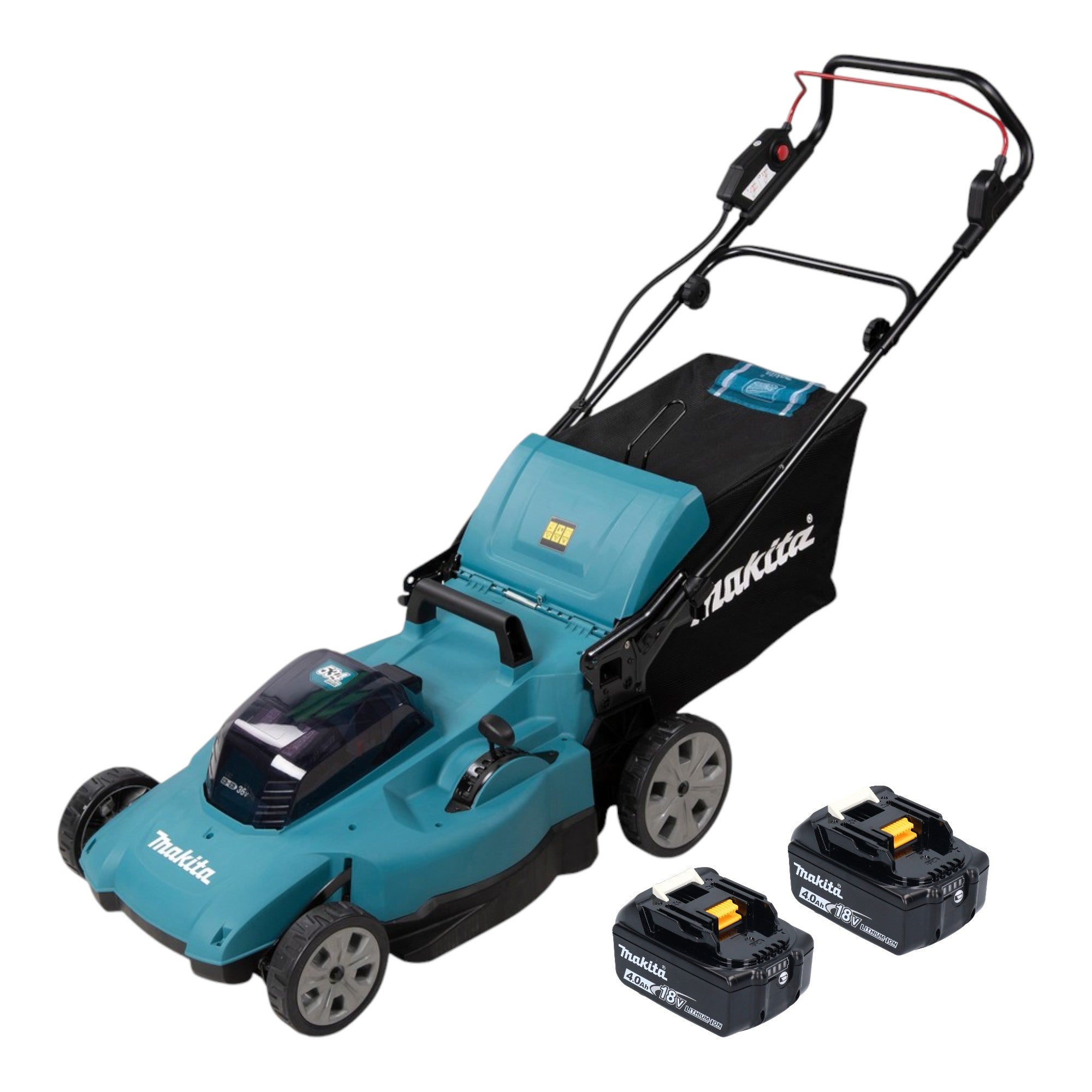 Makita DLM 538 M2 Akku Rasenmaeher 36 V 2x 18 V 530 mm 2x Akku 4 0 Ah ohne Ladegeraet 0 - toolbrothers