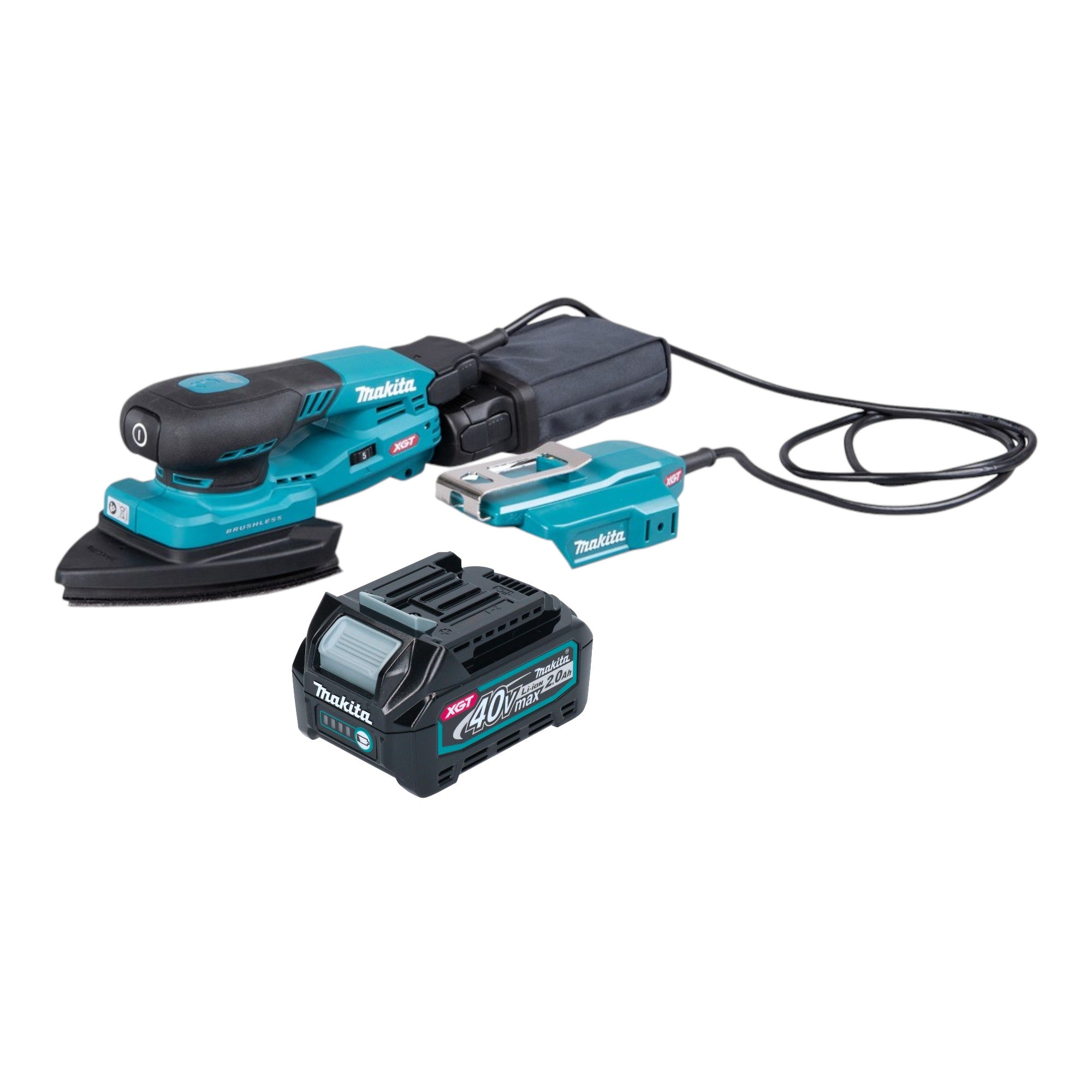 Makita BO 006 CGA1 Akku Deltaschleifer 40 V max 100 x 150 mm 3 0 mm Hub Brushless 1x Akku 2 0 Ah ohne Ladegeraet 0 - toolbrothers