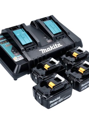 Cortacésped a batería Makita DLM 538 PG4 36 V (2x 18 V) 530 mm + 4x batería 6,0 Ah + cargador