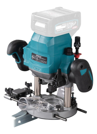 Enrutador de batería Makita RP 001 GM101 40 V máx. 12 mm sin escobillas + 1x batería 4,0 Ah + cargador