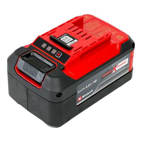 Einhell 18V 5.2Ah PXC paquete doble 2x batería 18V 5.2Ah Li-Ion (4511526) con indicador de nivel de carga