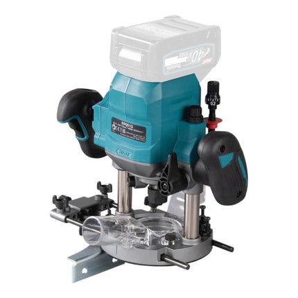 Makita RP 001 GT201 Fresadora sin cable 40 V máx. 12 mm sin escobillas + 2x batería 5.0 Ah + cargador + Makpac
