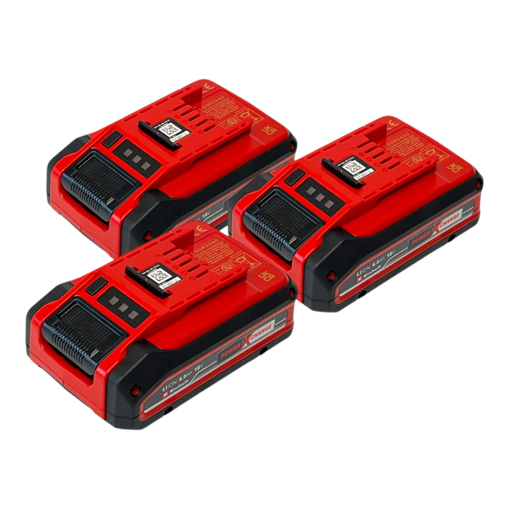Einhell 3x Power X Change Plus Akku 18 V 4 0 Ah Li Ion 3x 4511553 mit Ladestandanzeige 0 - toolbrothers