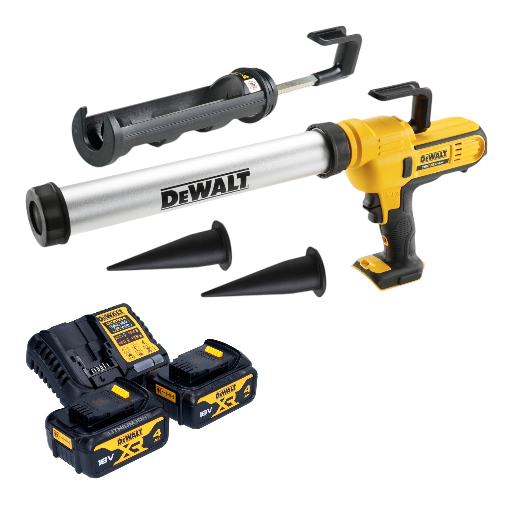 DeWalt DCE 581 M2K Akku Kartuschenpistole 18 V 310 ml 2x Akku 4 0 Ah Ladegeraet Koffer 0 - toolbrothers