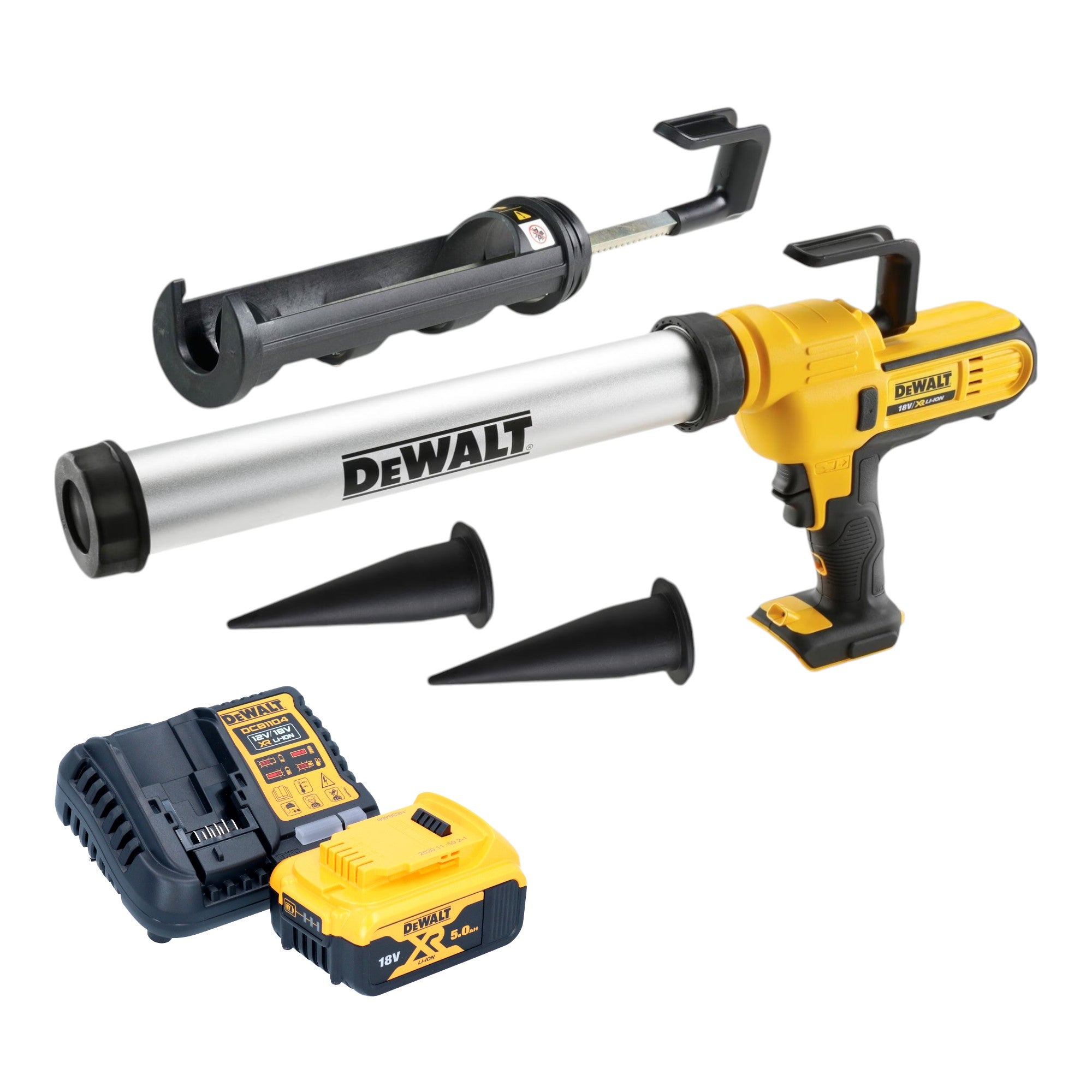 DeWalt DCE 581 P1K Akku Kartuschenpistole 18 V 310 ml 1x Akku 5 0 Ah Ladegeraet Koffer 0 - toolbrothers