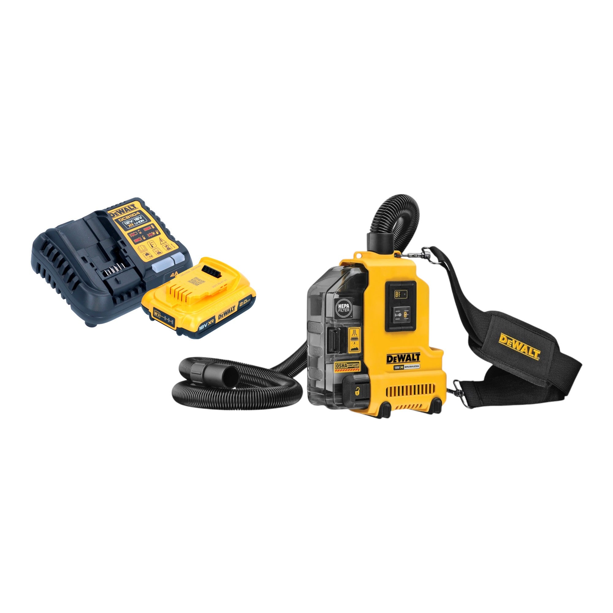 DeWalt DWH 161 D1 Akku Universalabsaugung 18 V 0 21 l Brushless 1x Akku 2 0 Ah Ladegeraet 0 - toolbrothers