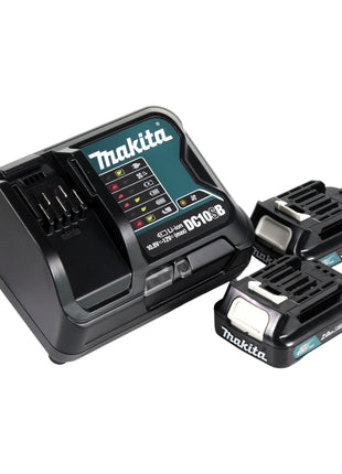 Soplador de batería Makita UB 101 DSA 12 V máx. + 2 baterías 2,0 Ah + cargador.