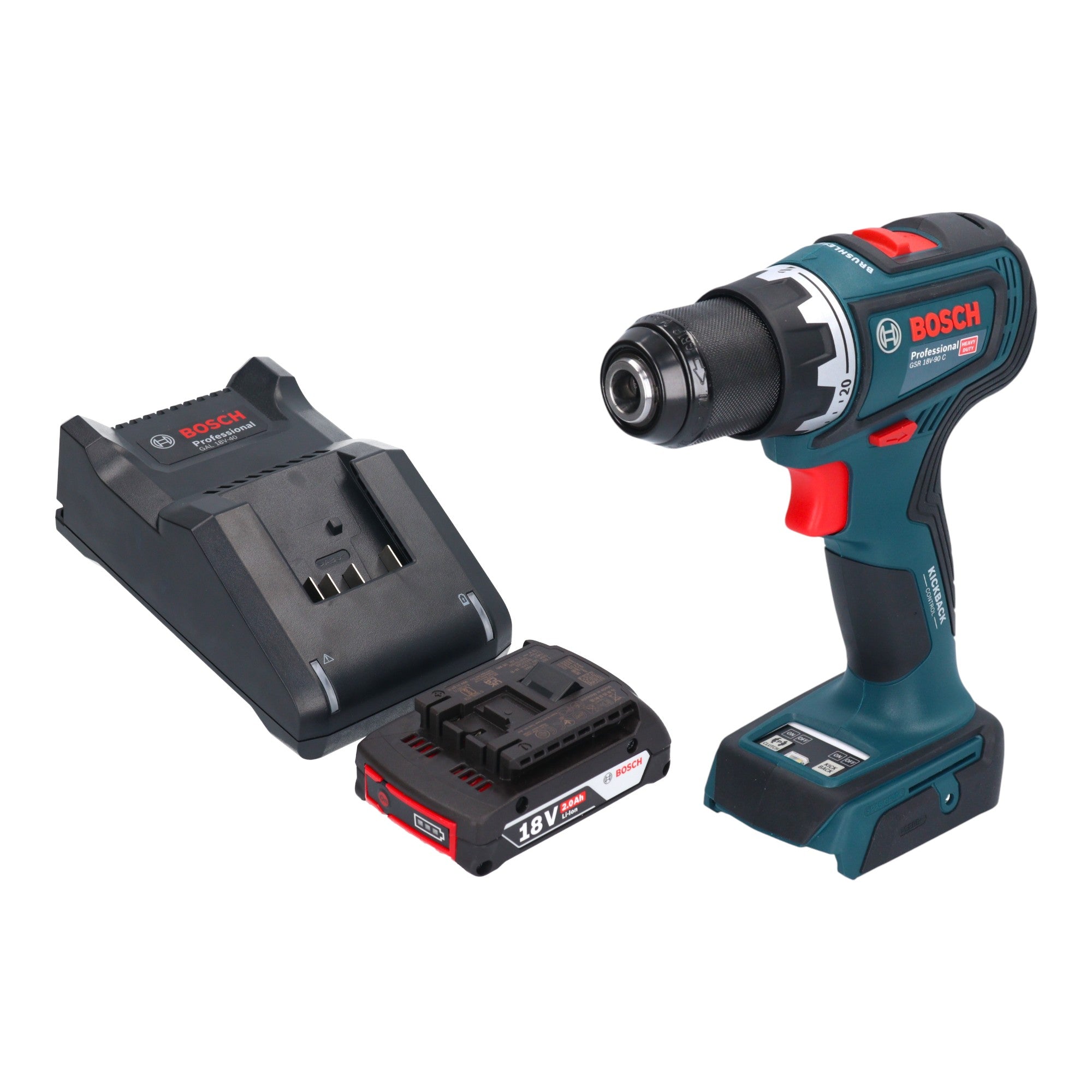 Bosch GSR 18V 90 C Professional Akku Bohrschrauber 18 V 64 Nm Brushless 1x Akku 2 0 Ah Ladegeraet 0 - toolbrothers