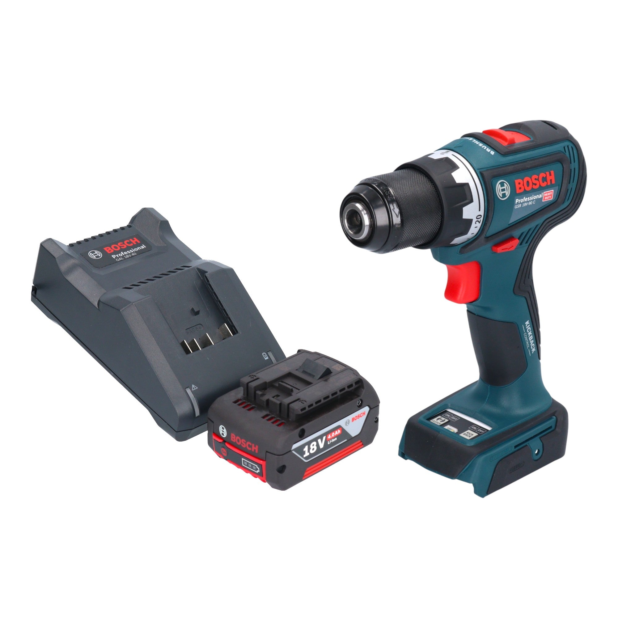 Bosch GSR 18V 90 C Professional Akku Bohrschrauber 18 V 64 Nm Brushless 1x Akku 4 0 Ah Ladegeraet 0 - toolbrothers