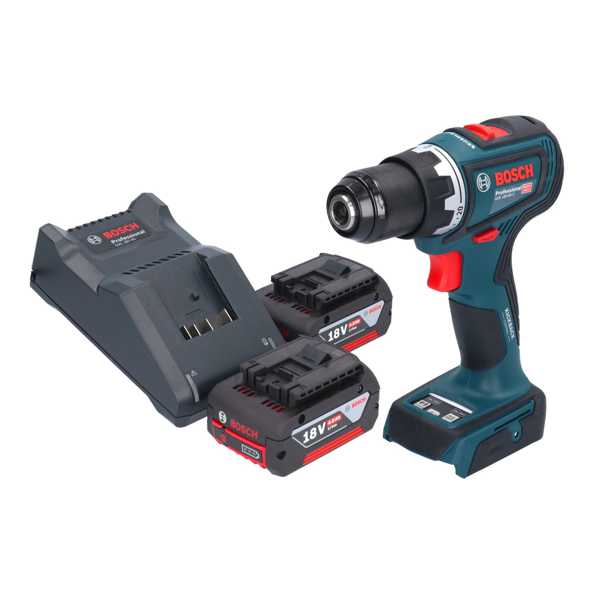 Bosch GSR 18V 90 C Professional Akku Bohrschrauber 18 V 64 Nm Brushless 2x Akku 4 0 Ah Ladegeraet 0 - toolbrothers
