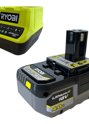 Soplador de hojas a batería RYOBI OBL1820S 18 V 245 km/h + 1x batería 4,0 Ah + cargador