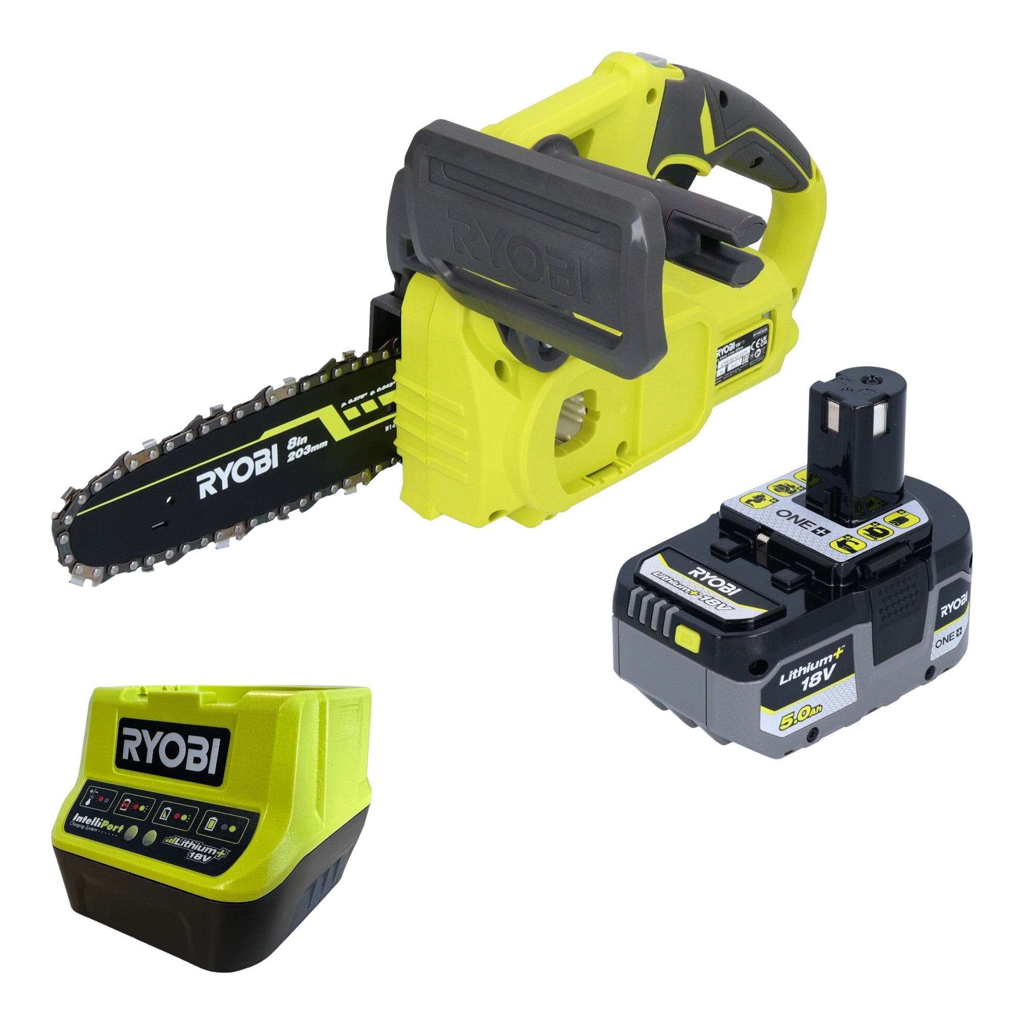 RYOBI RY18CS20A 18 V ONE Akku Kettensaege 20 cm Compact 1x Akku 5 0 Ah Ladegeraet 0 - toolbrothers
