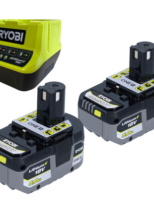 Motosierra de batería RYOBI RY18CS20A 18 V ONE+ 20 cm compacta + 2x baterías 5,0 Ah + cargador