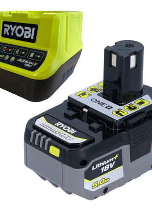 Soplador de batería Ryobi R18TB 18 V 200 km/h + 1x batería 5,0 Ah + cargador