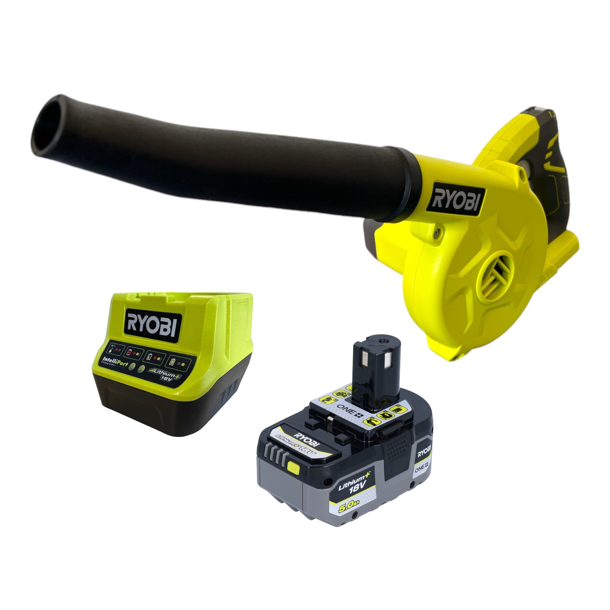 RYOBI R18TB Akku Geblaese 18 V 200 km h 1x Akku 5 0 Ah Ladegeraet 0 - toolbrothers
