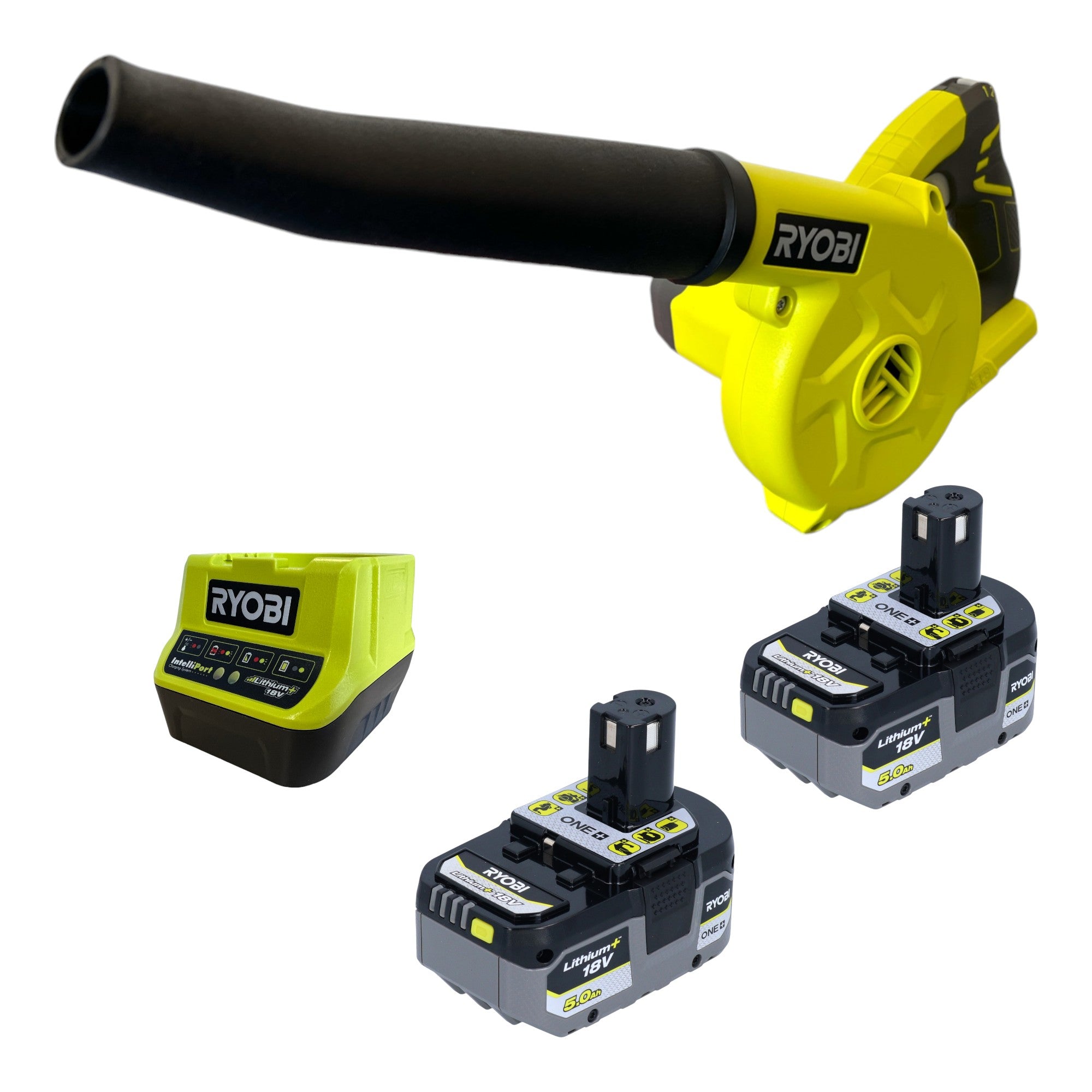 RYOBI R18TB Akku Geblaese 18 V 200 km h 2x Akku 5 0 Ah Ladegeraet 0 - toolbrothers