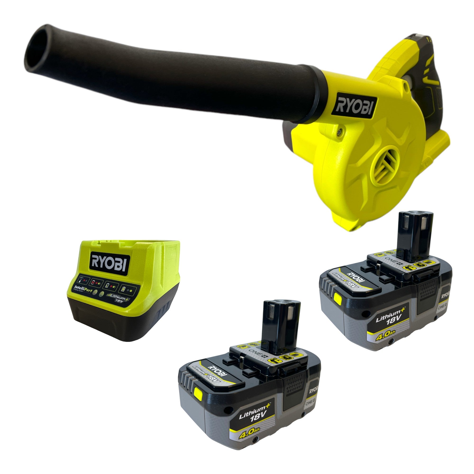 RYOBI R18TB Akku Geblaese 18 V 200 km h 2x Akku 4 0 Ah Ladegeraet 0 - toolbrothers