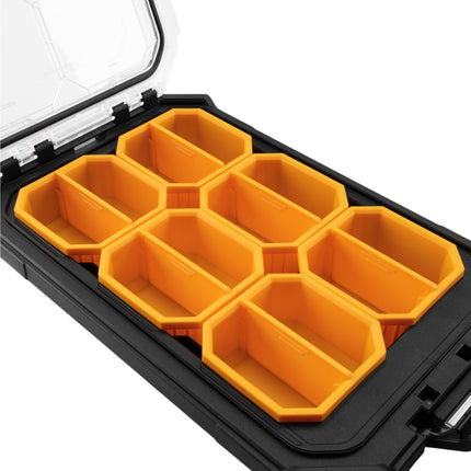 Toughbuilt StackTech TB B1 O 10C kompakter flacher Organizer 48 x 26 5 x 10 cm IP65 6x Inlay 6x Trennwand  3 - toolbrothers