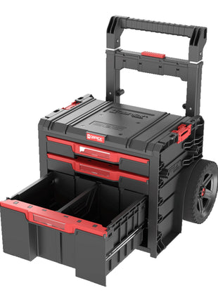 Qbrick System PRO Cart 2.0 Plus Cajón 3 Caja móvil con ruedas 520 x 415 x 660 mm 12 l 2x 4,5 l doble asa telescópica extraíble