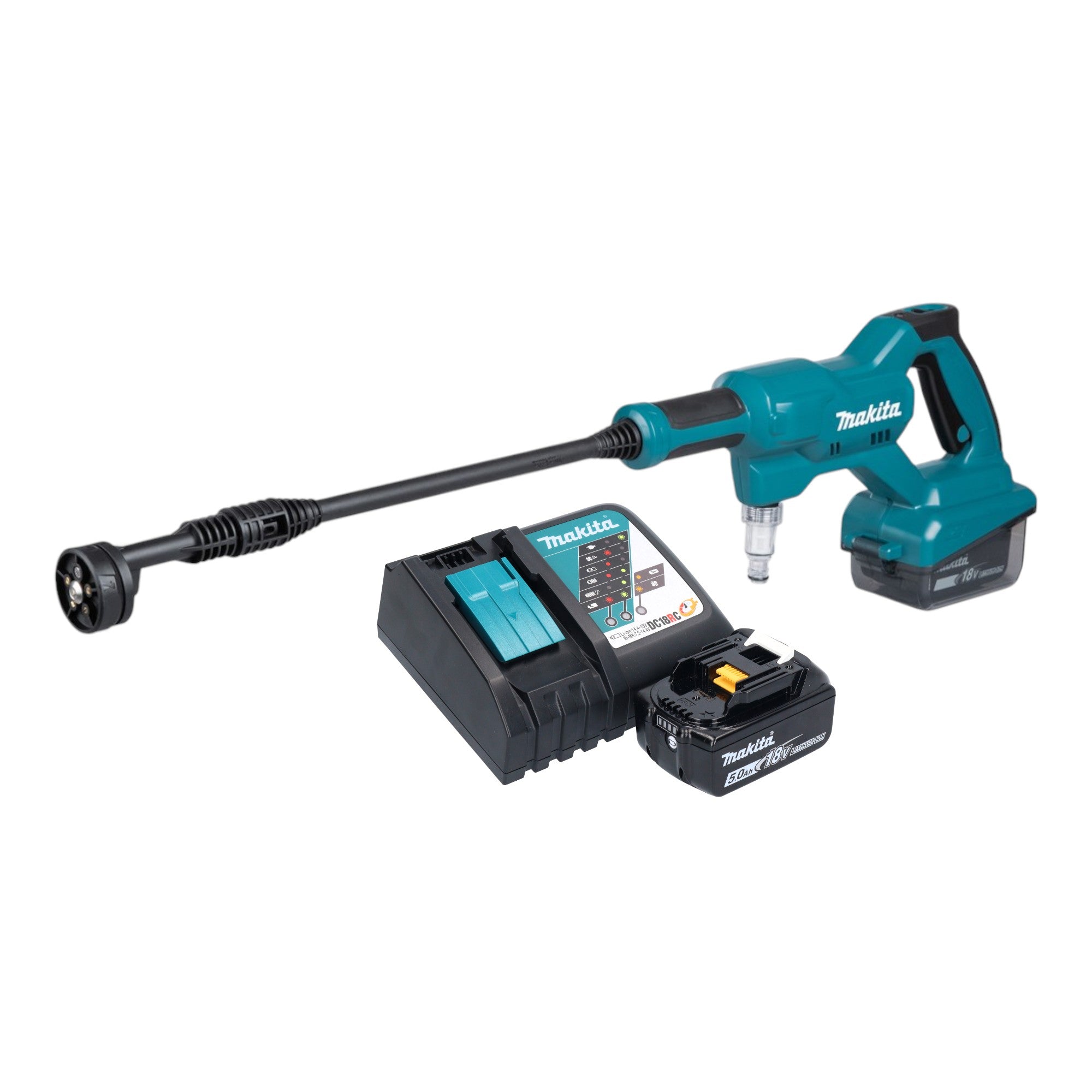 Makita DHW 180 RT1 Akku Druckreiniger 18 V 24 bar 1x Akku 5 0 Ah Ladegeraet 0 - toolbrothers