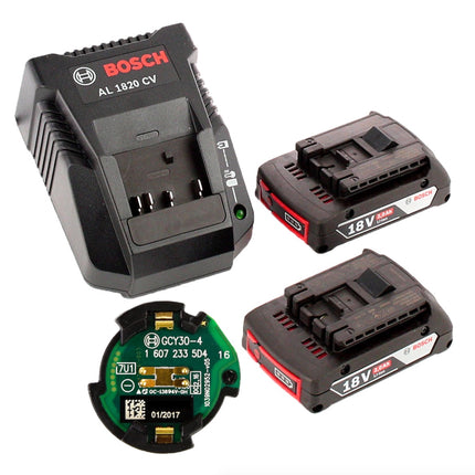 Bosch GDX 18 V-200 C Professional 18 V Li-Ion Akku Drehschlagschrauber + 2 x 2,0 Ah Akku + Lader + 32 tlg. Bit-Set + GCY 30-4 Bluetooth Connectivity Modul - Toolbrothers