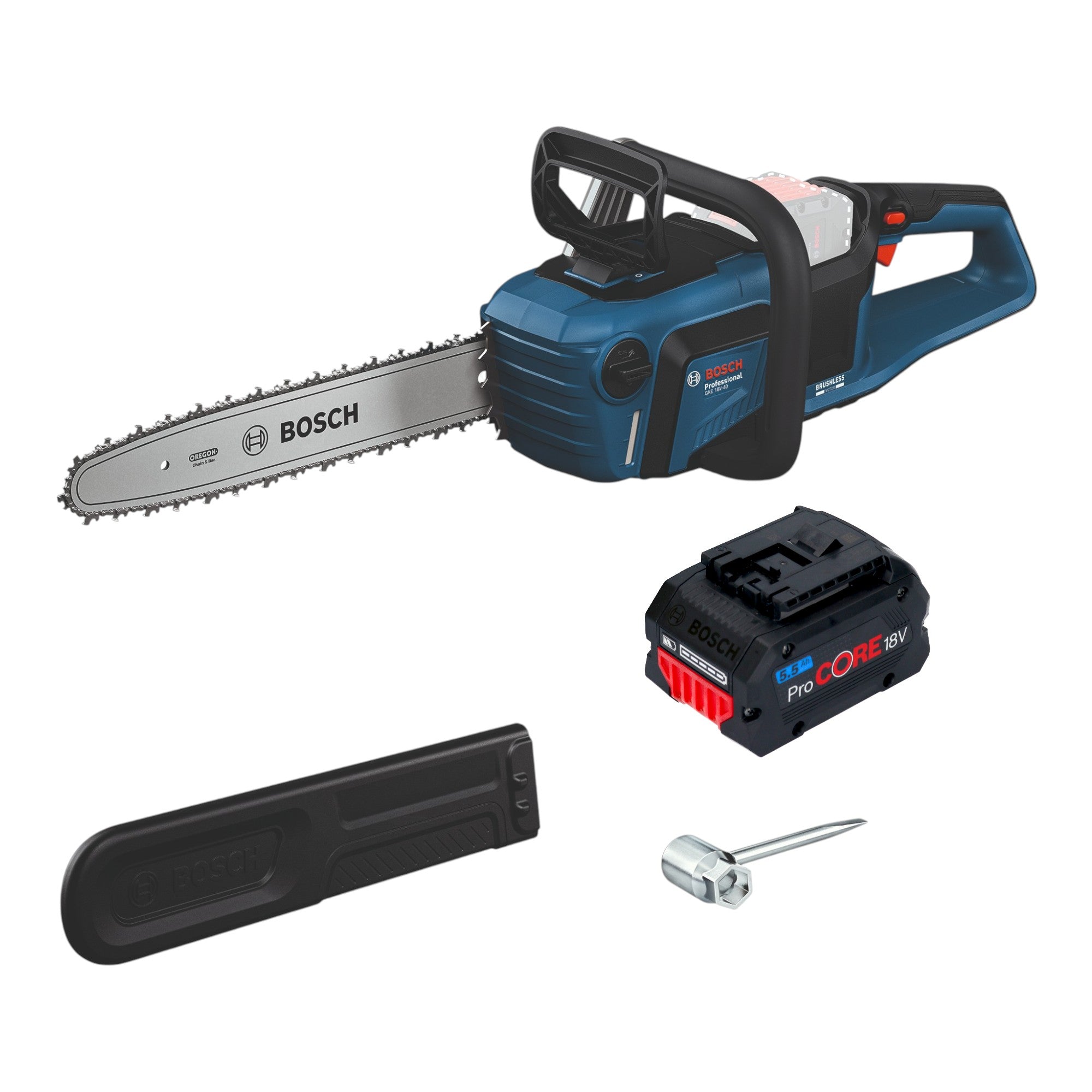 Bosch GKE 18V 40 Professional Akku Kettensaege 18 V 40 cm Brushless 1x ProCORE Akku 5 5 Ah ohne Ladegeraet 0 - toolbrothers