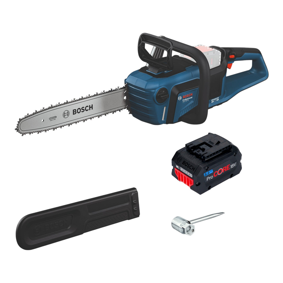 Bosch GKE18V-40 Motosierra profesional sin cable 18 V 40 cm sin escobillas + 1x batería ProCORE 8,0 Ah - sin cargador