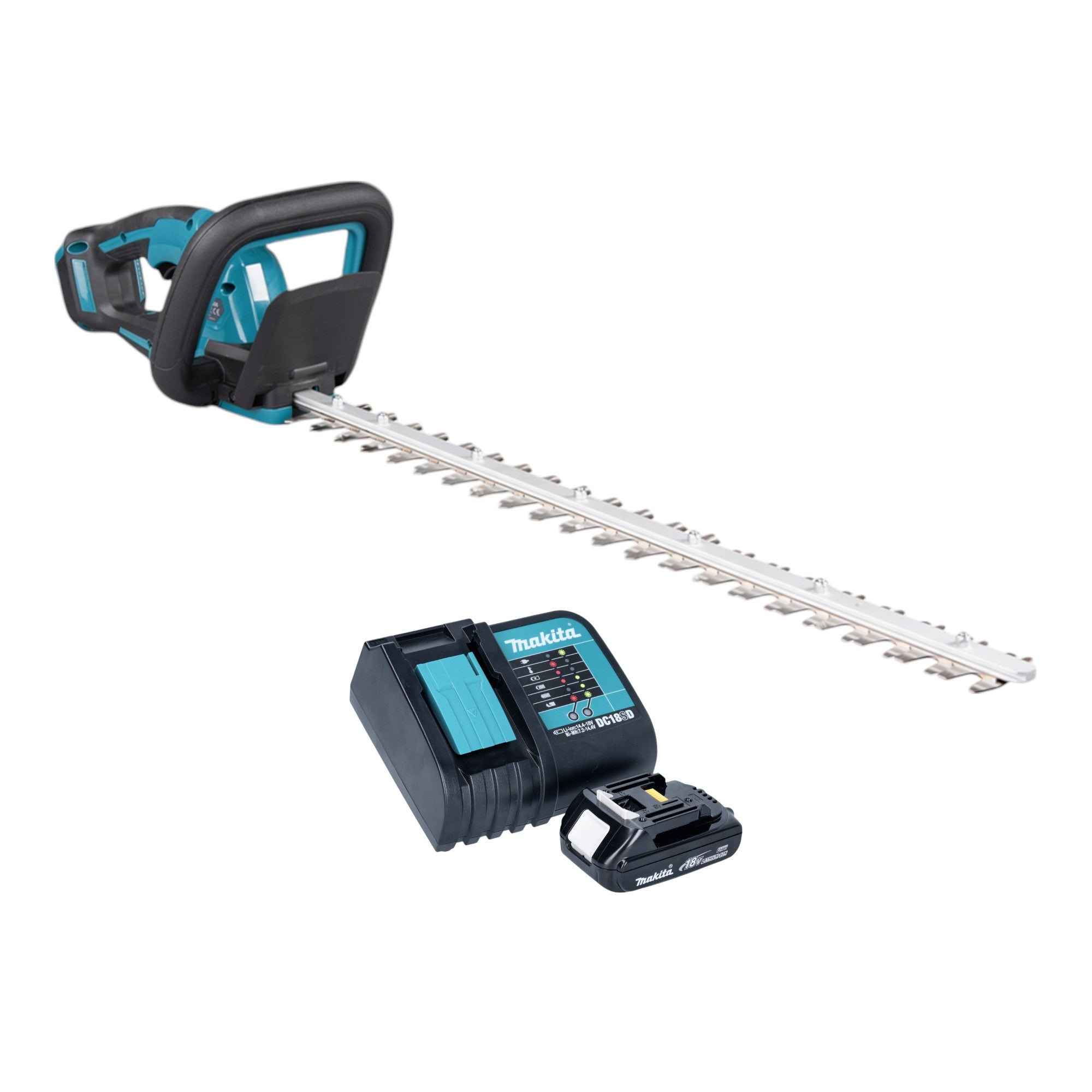 Makita DUH 606 SY Akku Heckenschere 18 V 600 mm Brushless 1x Akku 1 5 Ah Ladegeraet 0 - toolbrothers