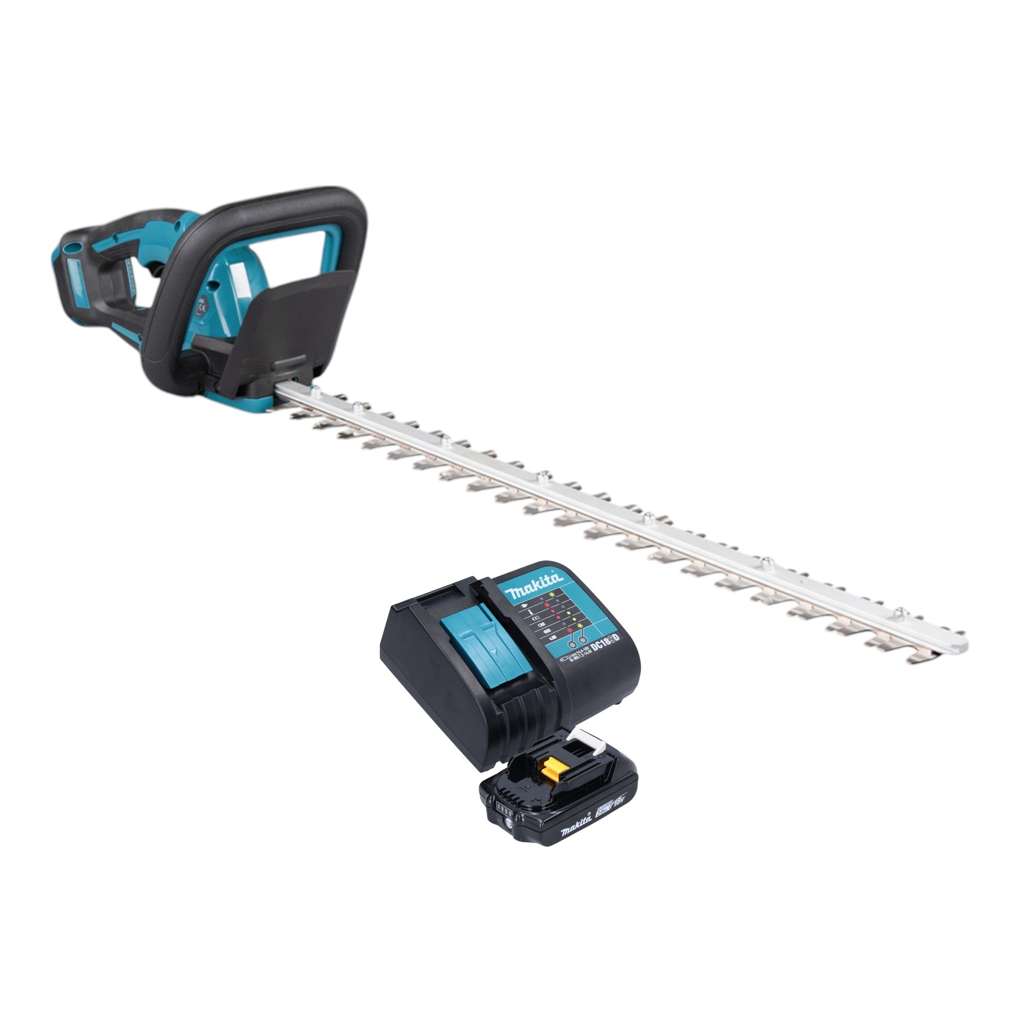 Makita DUH 606 SA Akku Heckenschere 18 V 600 mm Brushless 1x Akku 2 0 Ah Ladegeraet 0 - toolbrothers