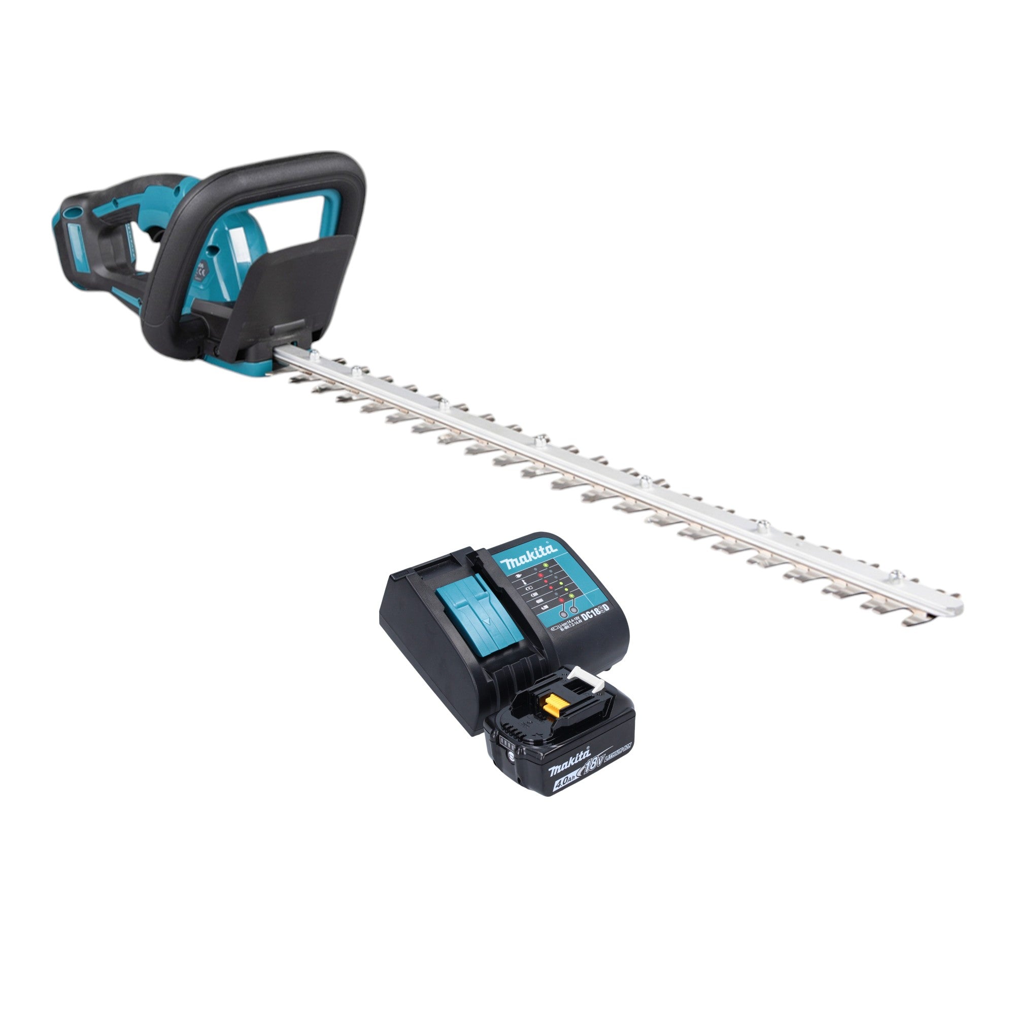 Makita DUH 606 SM Akku Heckenschere 18 V 600 mm Brushless 1x Akku 4 0 Ah Ladegeraet 0 - toolbrothers