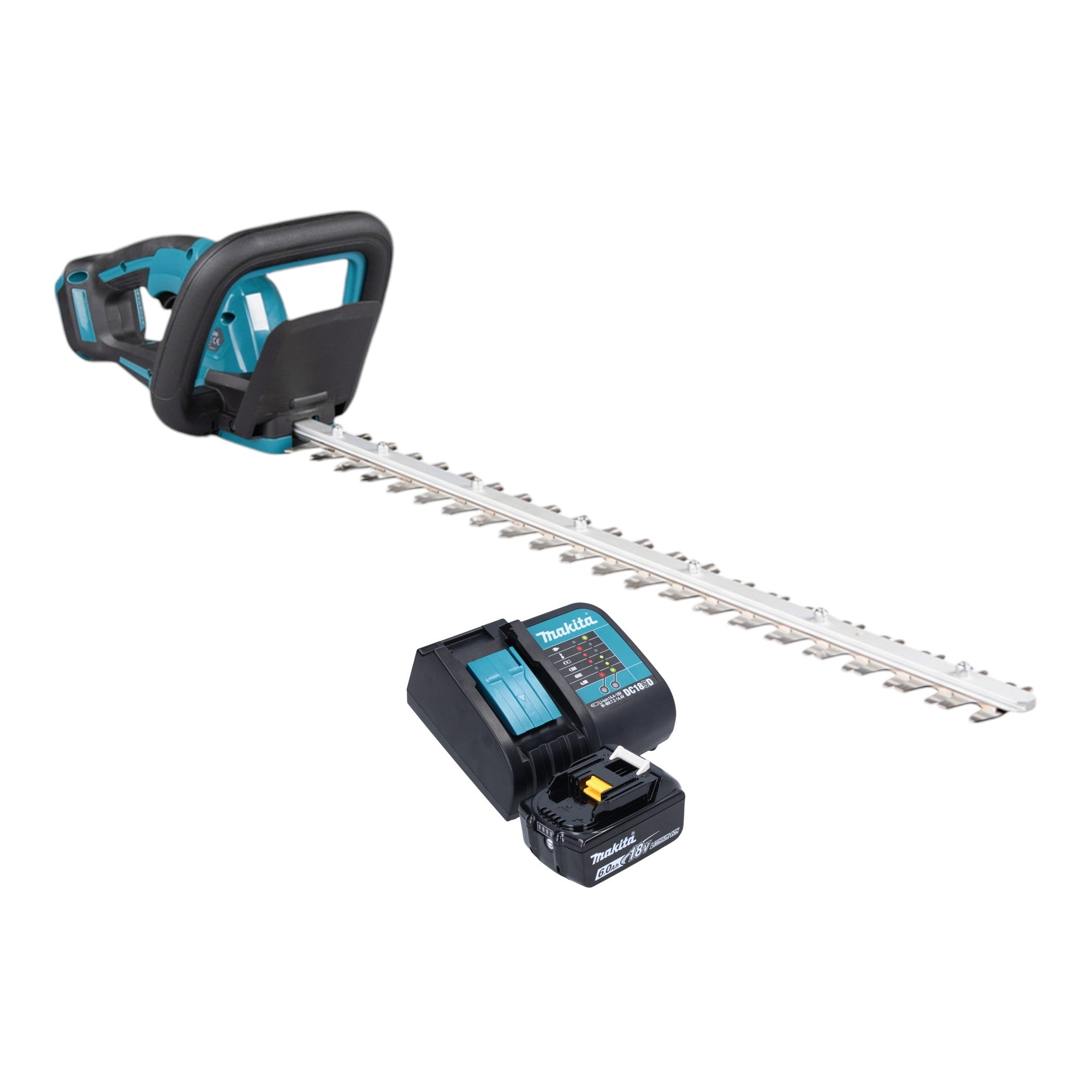 Makita DUH 606 SG Akku Heckenschere 18 V 600 mm Brushless 1x Akku 6 0 Ah Ladegeraet 0 - toolbrothers