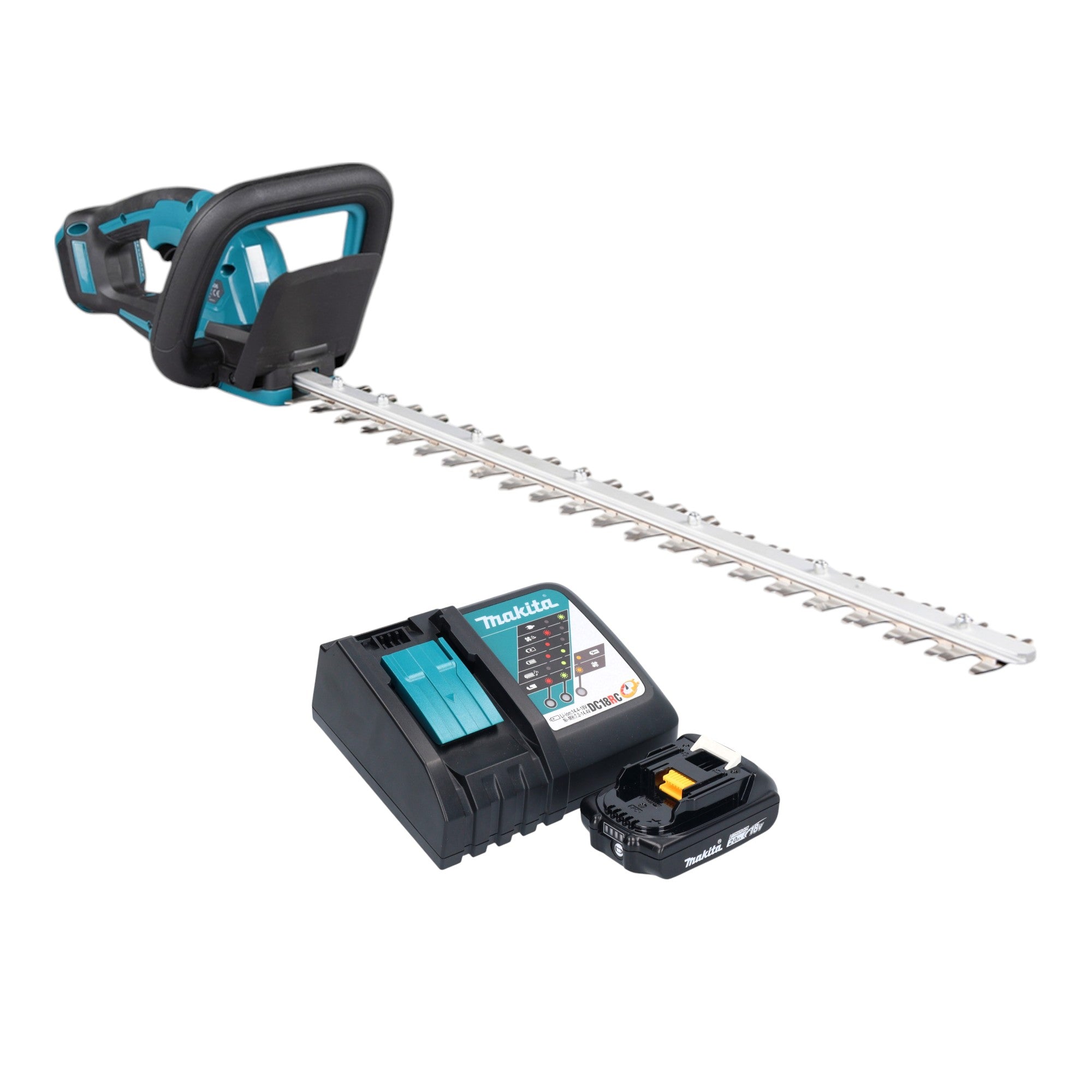 Makita DUH 606 RA Akku Heckenschere 18 V 600 mm Brushless 1x Akku 2 0 Ah Ladegeraet 0 - toolbrothers