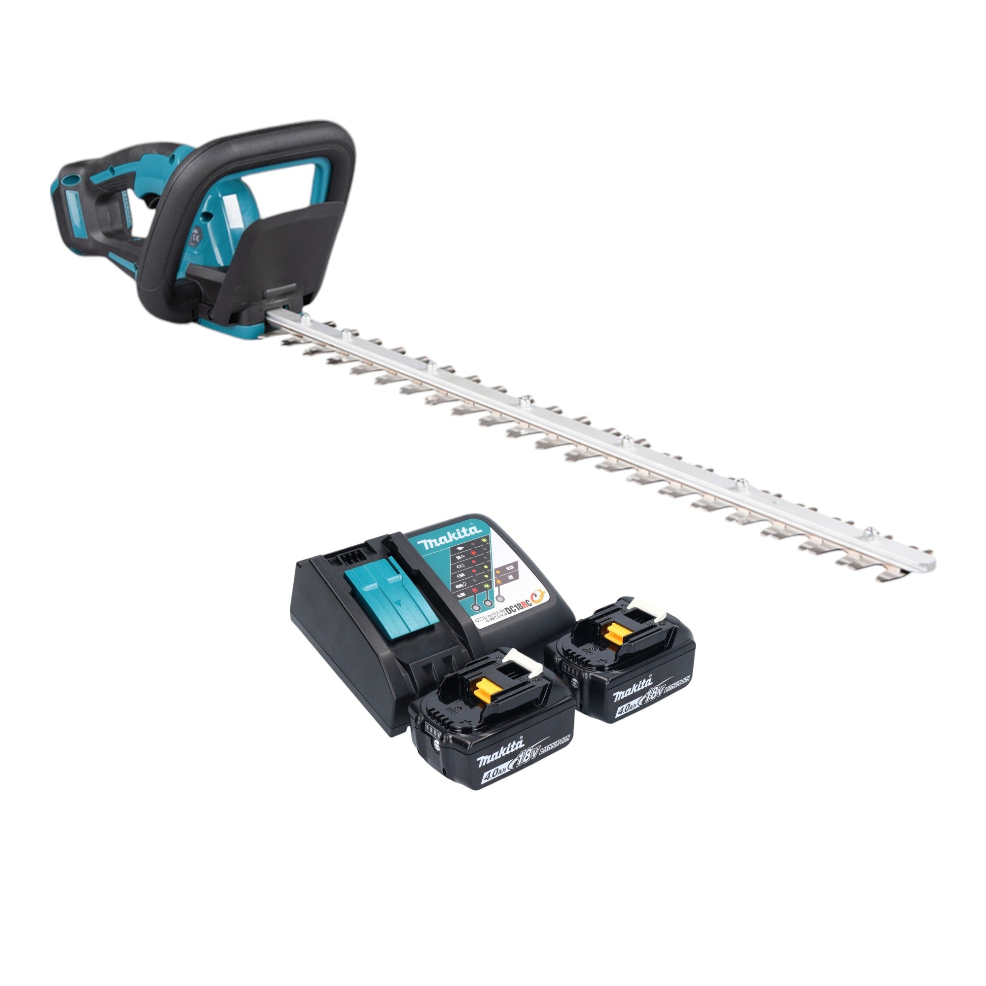 Makita DUH 606 RM2 Akku Heckenschere 18 V 600 mm Brushless 2x Akku 4 0 Ah Ladegeraet 0 - toolbrothers
