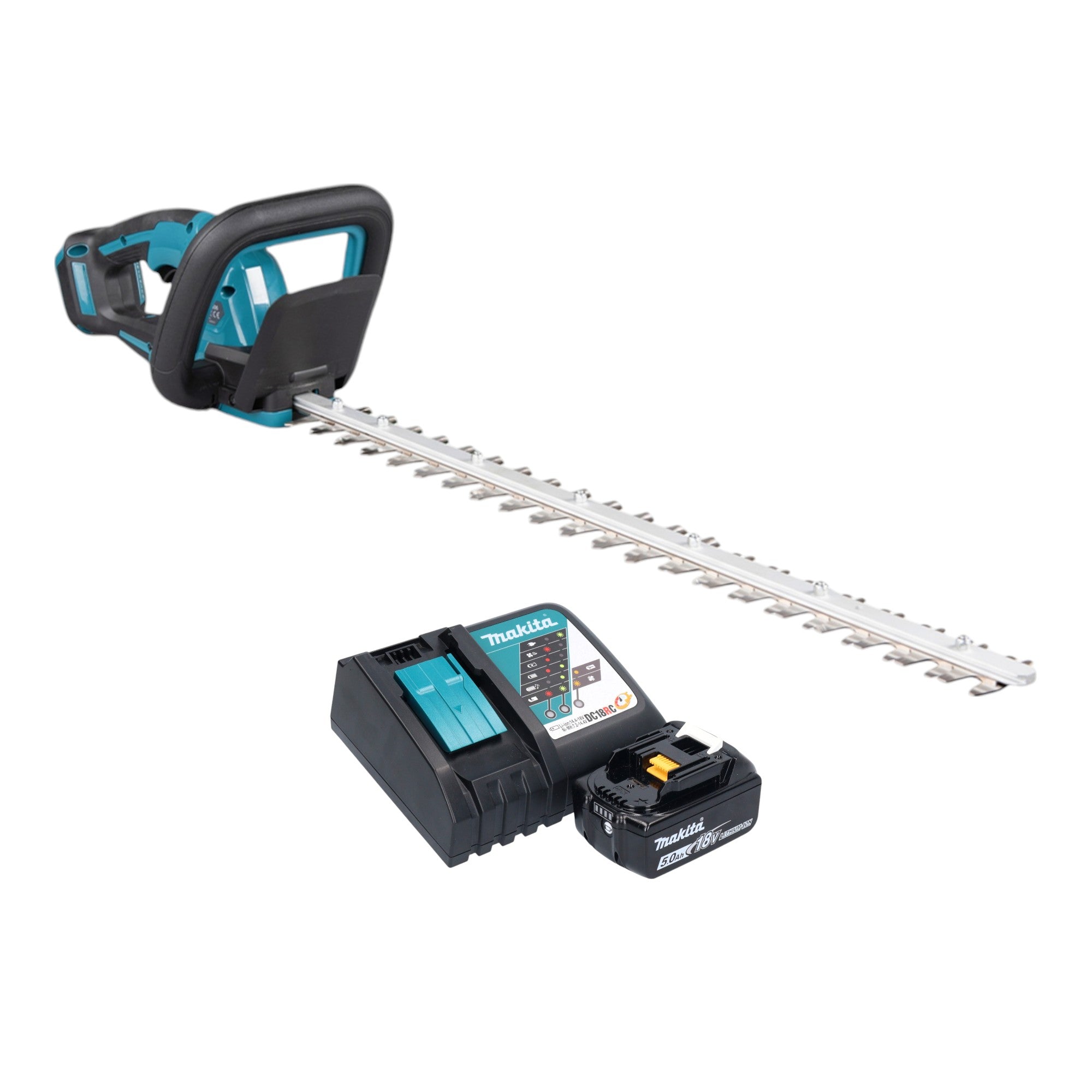 Makita DUH 606 RT Akku Heckenschere 18 V 600 mm Brushless 1x Akku 5 0 Ah Ladegeraet 0 - toolbrothers