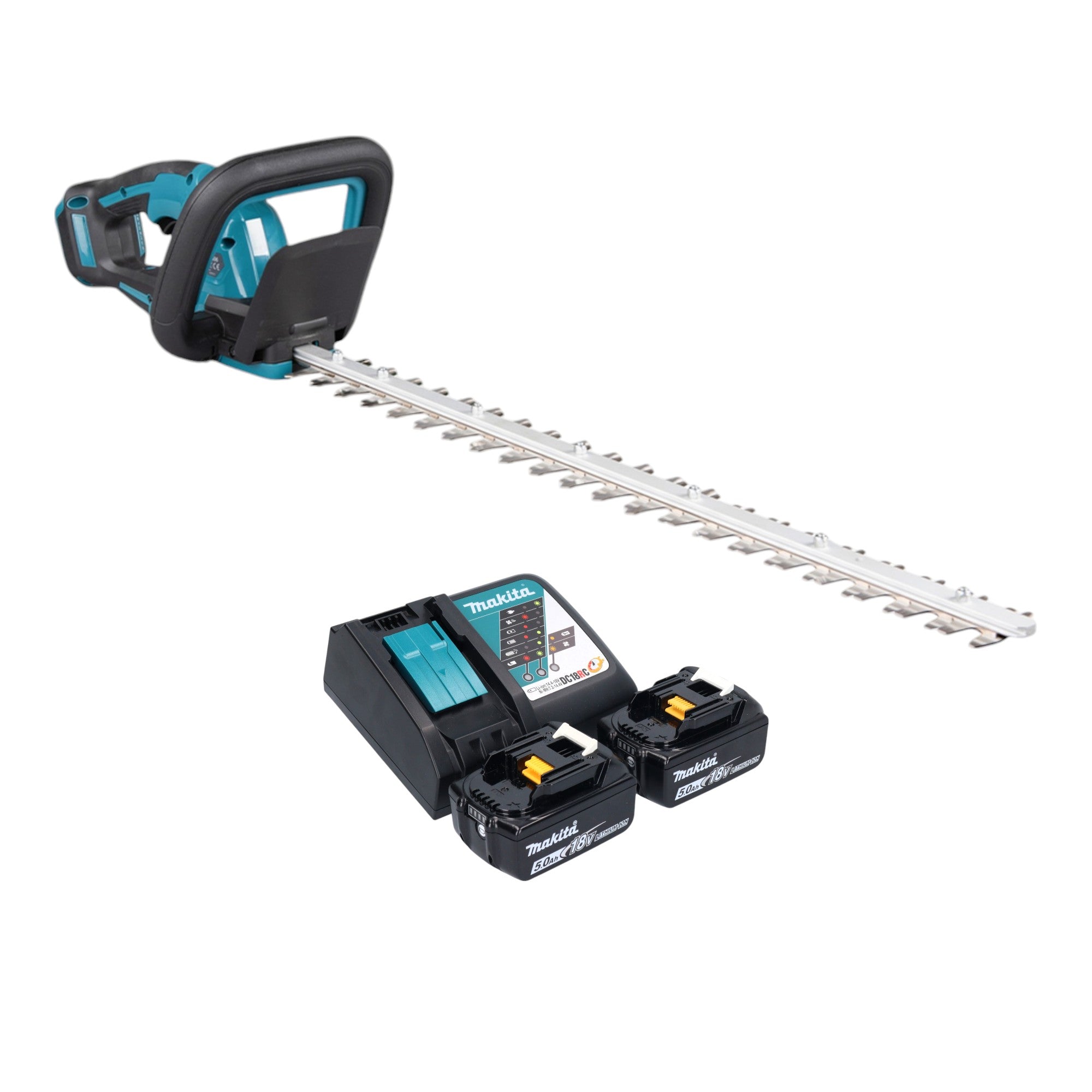 Makita DUH 606 RT2 Akku Heckenschere 18 V 600 mm Brushless 2x Akku 5 0 Ah Ladegeraet 0 - toolbrothers