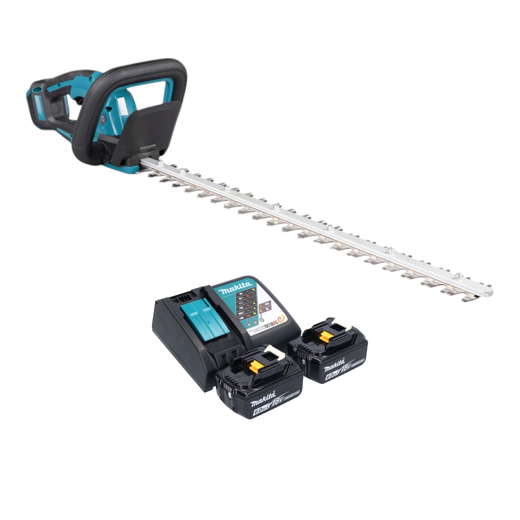 Makita DUH 606 RG2 Akku Heckenschere 18 V 600 mm Brushless 2x Akku 6 0 Ah Ladegeraet 0 - toolbrothers