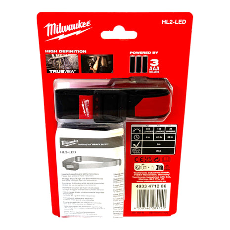 Milwaukee HL2 LED Stirnlampe 350 lm IP52 4933471286  1 - toolbrothers