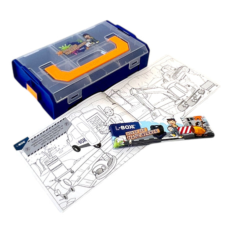 L-BOXX Mini Libro Infantil para Colorear Oskar el Artesano con Bolígrafo Set 6 Piezas + L-Boxx Mini (6100001481)