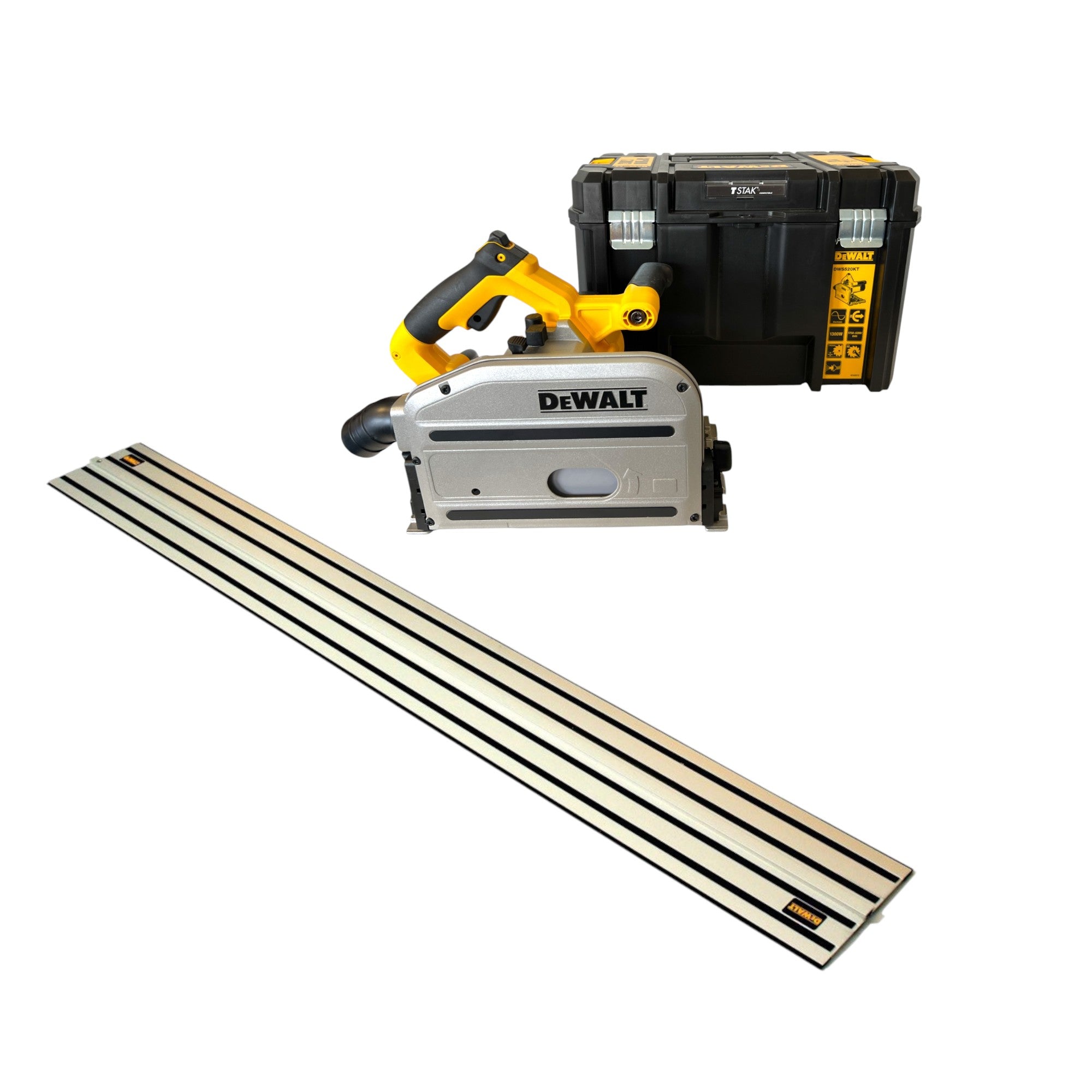 DeWalt DWS 520 KT Tauchkreissaege 1300 Watt 165 mm Saegeblatt Fuehrungsschiene TSTAK 0 - toolbrothers