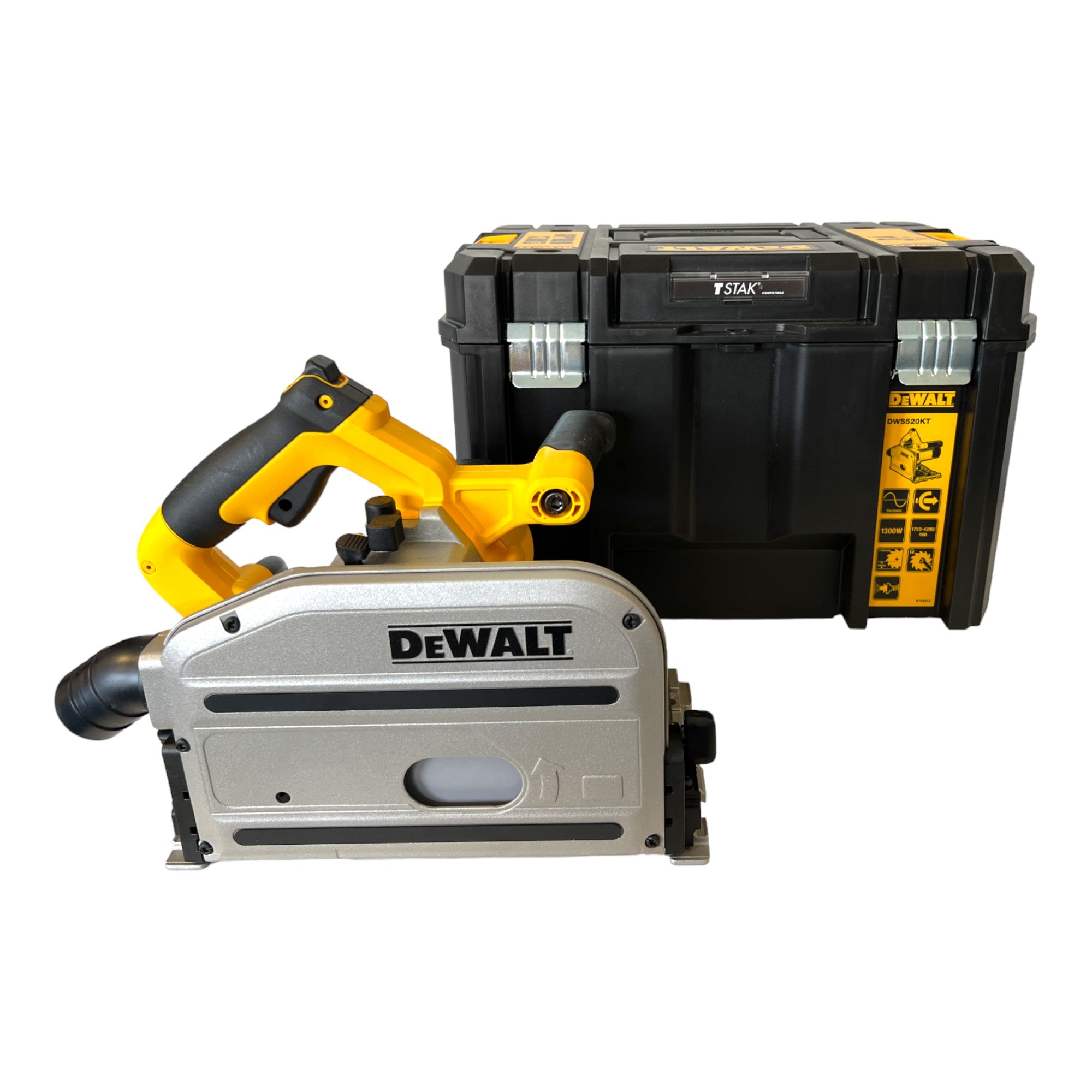 DeWalt DWS 520 KT Tauchkreissaege 1300 Watt 165 mm Saegeblatt Fuehrungsschiene TSTAK 2 - toolbrothers