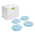 Festool D225 GR SYS Set-P abrasive set ( 578280 ) 110 pcs P80 - P320 + cap + folding rule + systainer