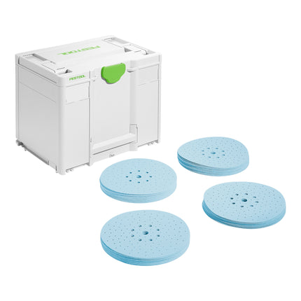 Festool D225 GR SYS Set-P abrasive set ( 578280 ) 110 pcs P80 - P320 + cap + folding rule + systainer