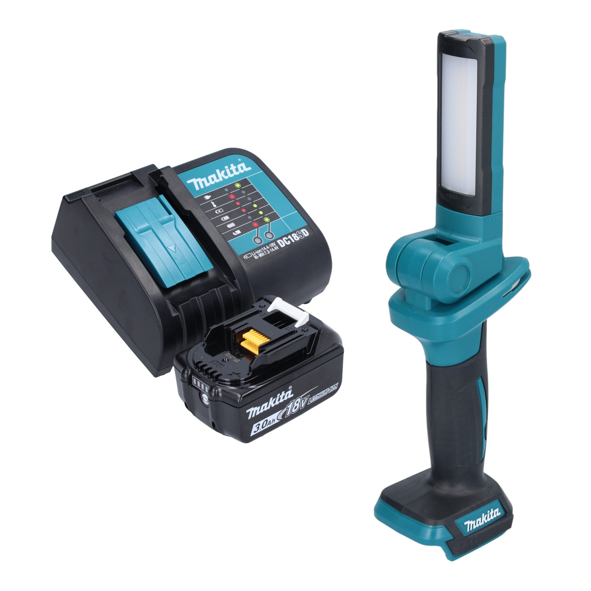 Makita DML 816 SF1 Akku Arbeitsleuchte 18 V 100 500 lm LED 1x Akku 3 0 Ah Ladegeraet 0 - toolbrothers
