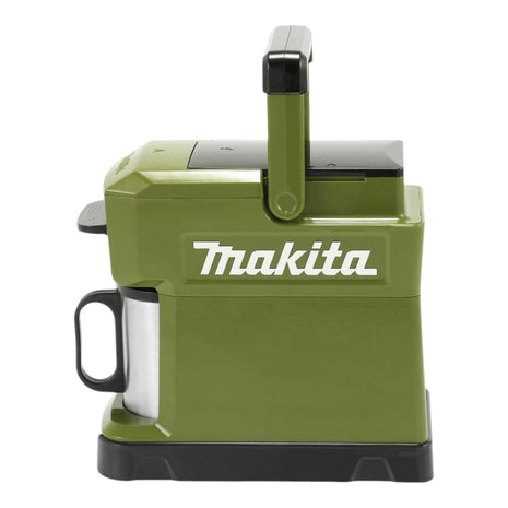 Makita DCM 501 FO caffettiera a batteria 12 V max / 18 V oliva + 1x batteria ricaricabile 3,0 Ah - senza caricabatterie