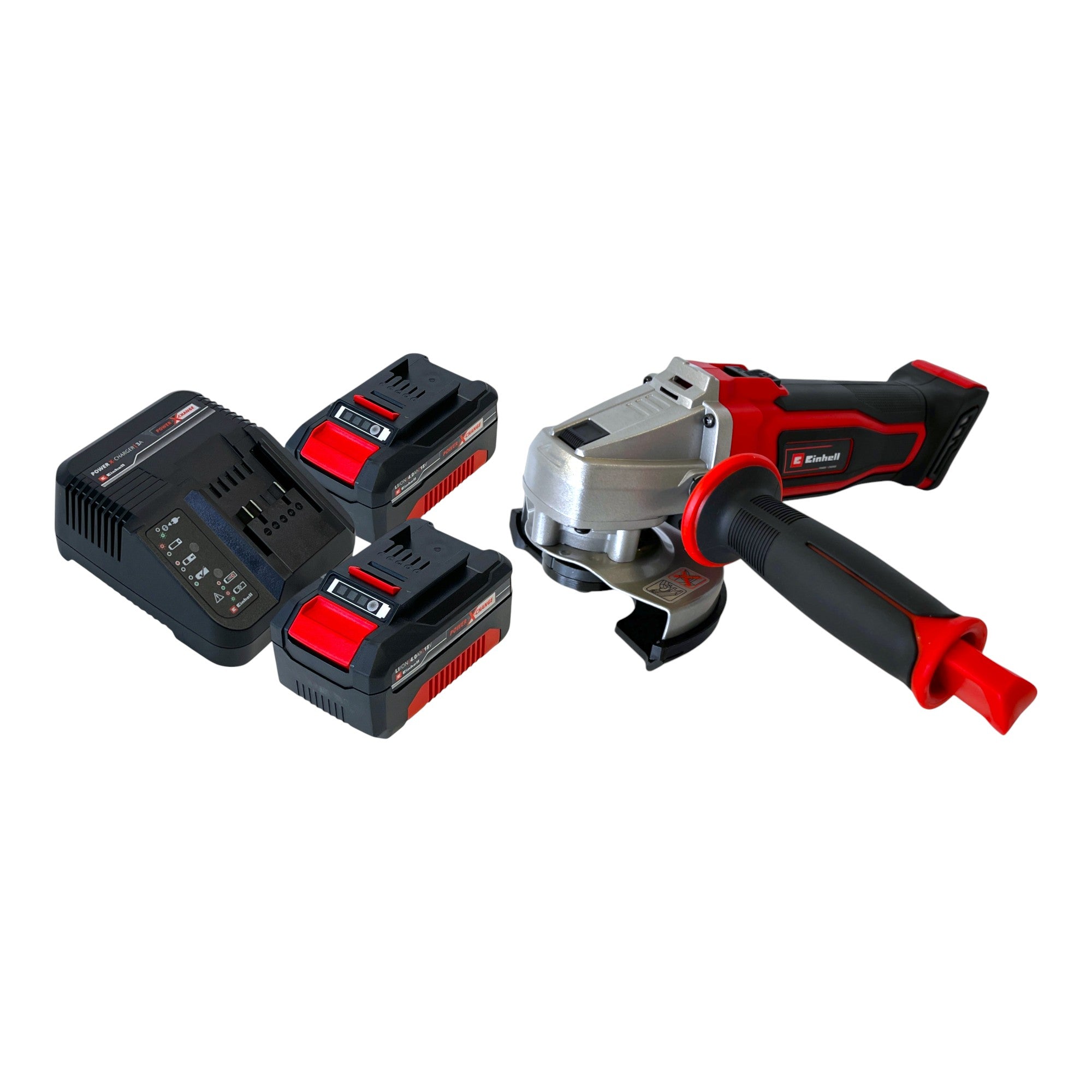 Einhell TE AG 18 115 2 Li Akku Winkelschleifer 18 V 115 mm 2x Akku 4 0 Ah Ladegeraet 0 - toolbrothers