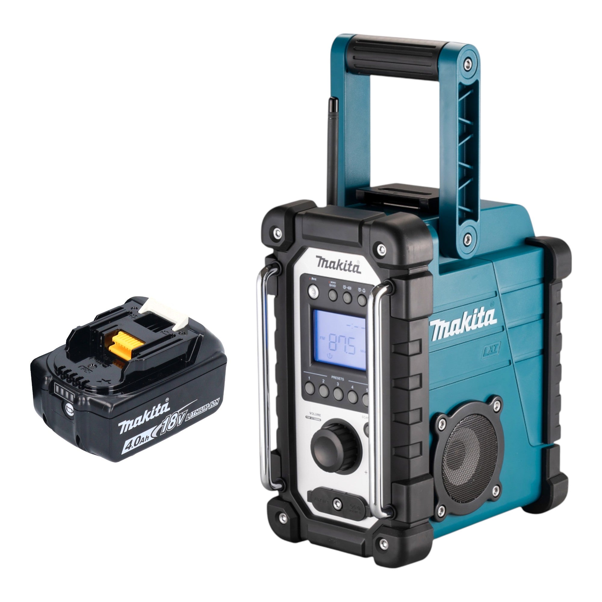 Makita DMR 116 M1 Akku Baustellenradio 14 4 18 V AM FM AUX 1x Akku 4 0 Ah ohne Ladegeraet 0 - toolbrothers