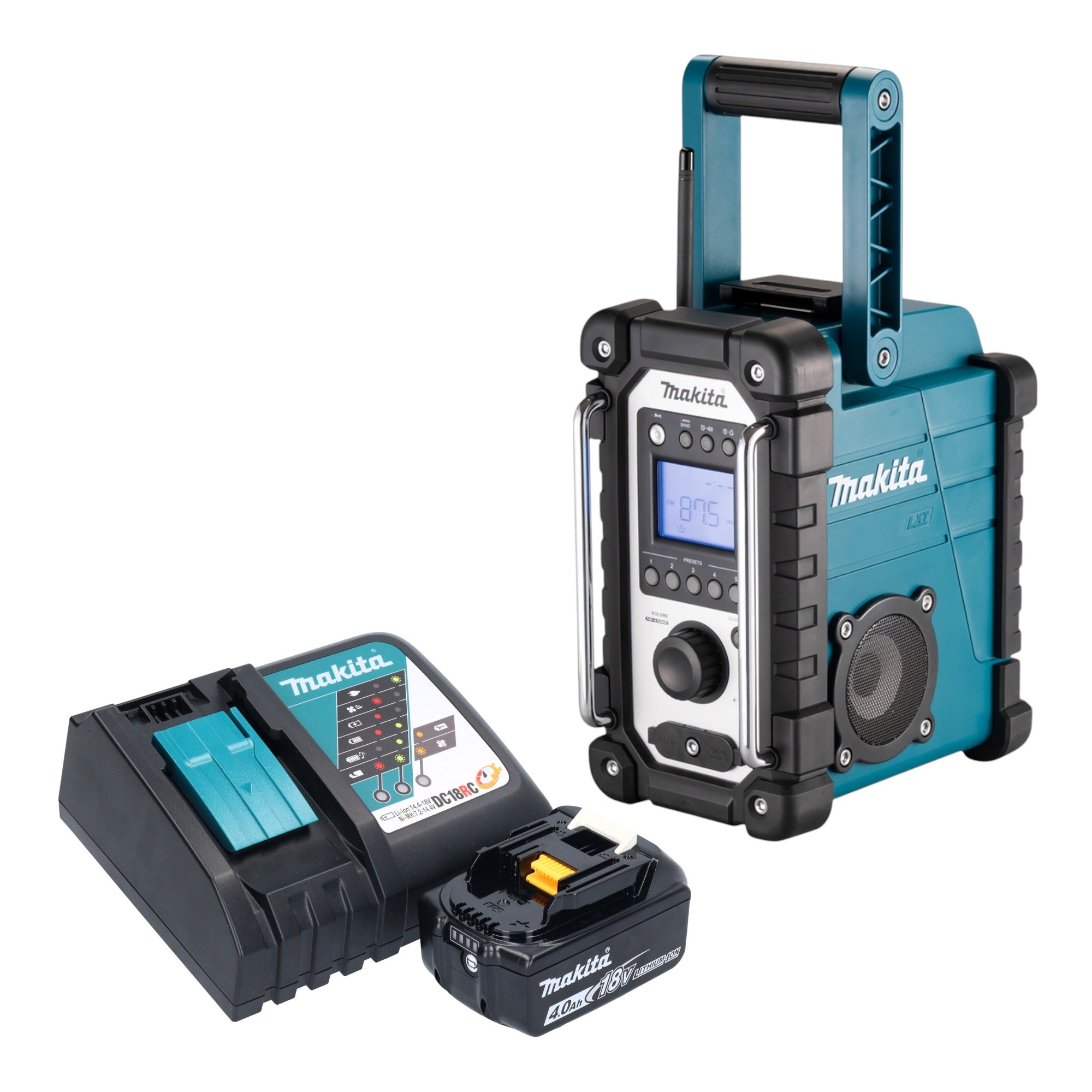 Makita DMR 116 RM1 Akku Baustellenradio 14 4 18 V AM FM AUX 1x Akku 4 0 Ah Ladegeraet 0 - toolbrothers