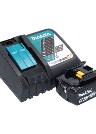 Makita DMR 116 RT1 radio de obra con batería 14,4 - 18 V AM FM AUX + 1x batería 5,0 Ah + cargador