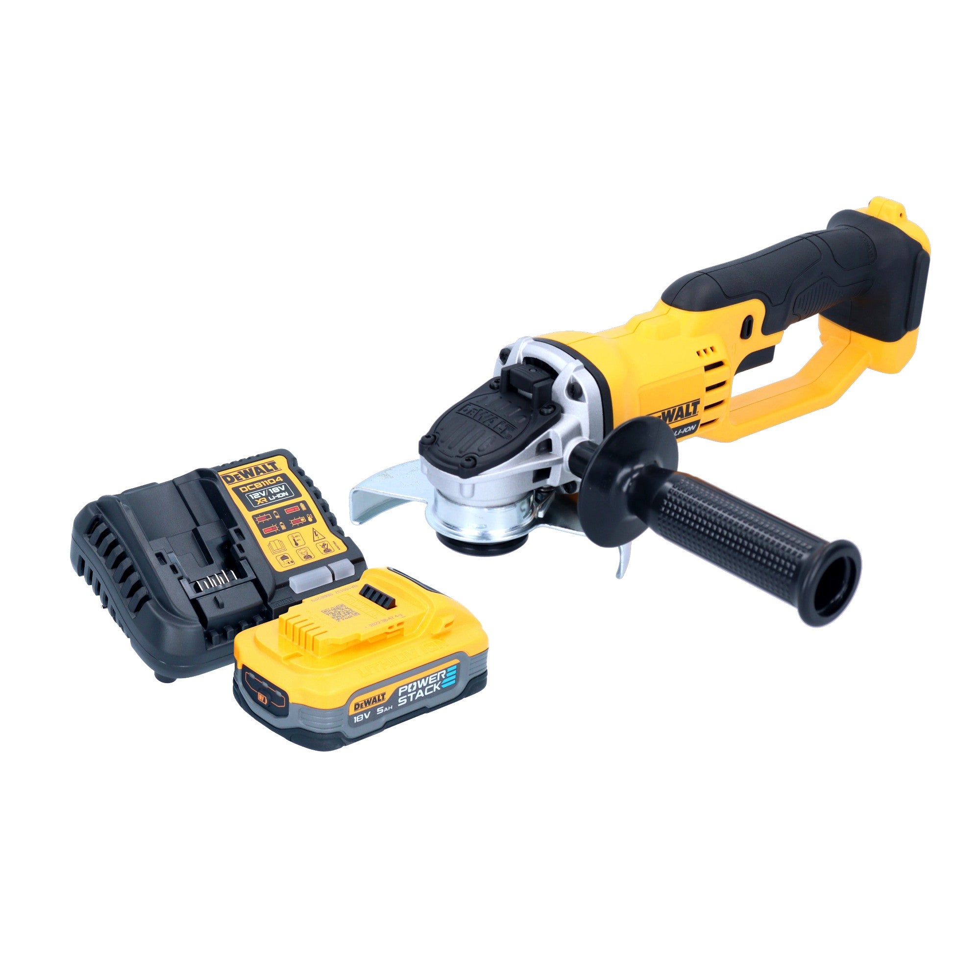 DeWalt DCG 412 H1 Akku Winkelschleifer 18 V 125 mm 1x Powerstack Akku 5 0 Ah Ladegeraet 0 - toolbrothers
